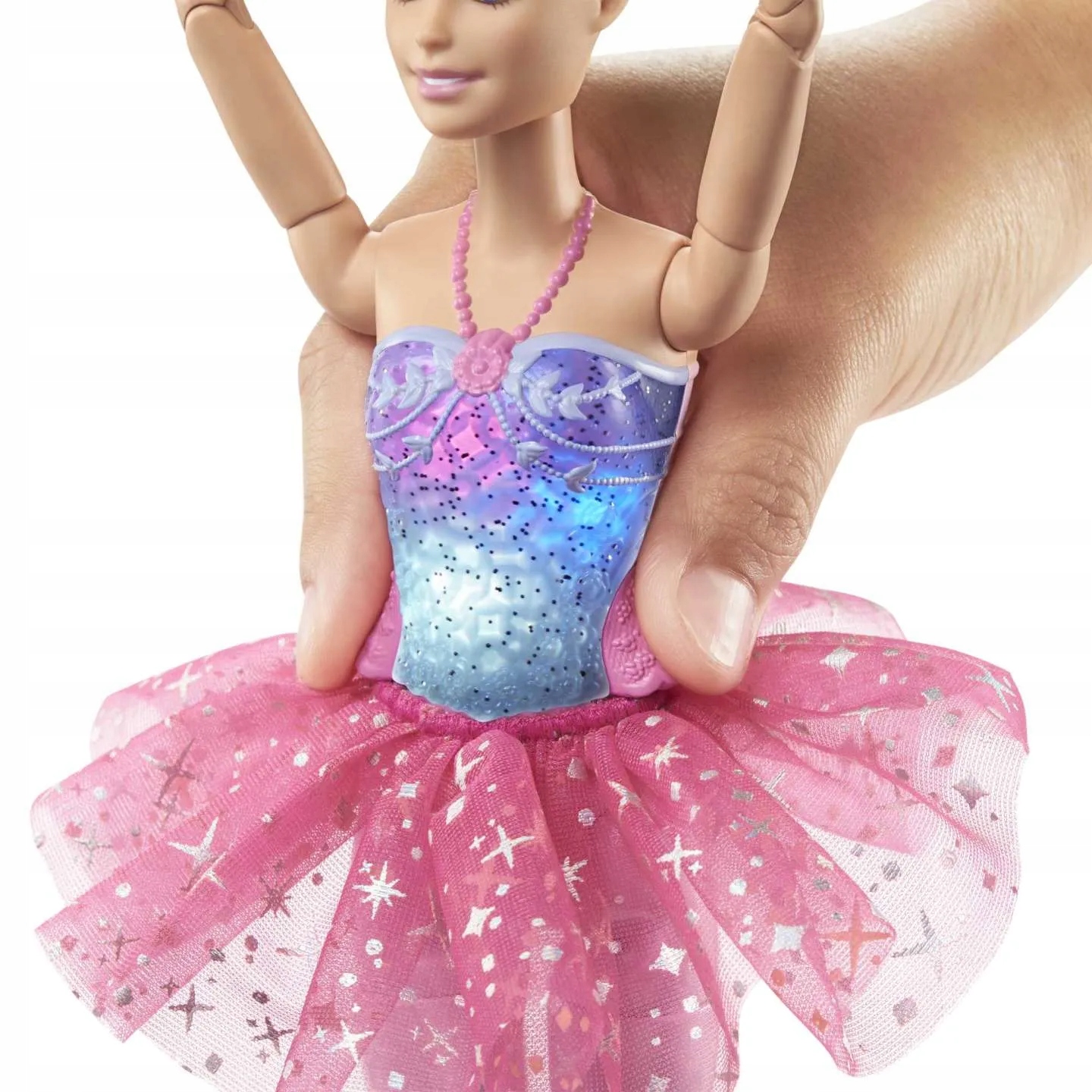Barbie Dreamtopia Baletnica Magiczne Światełka Lalka HLC25 Mattel Materiał karton plastik tkanina