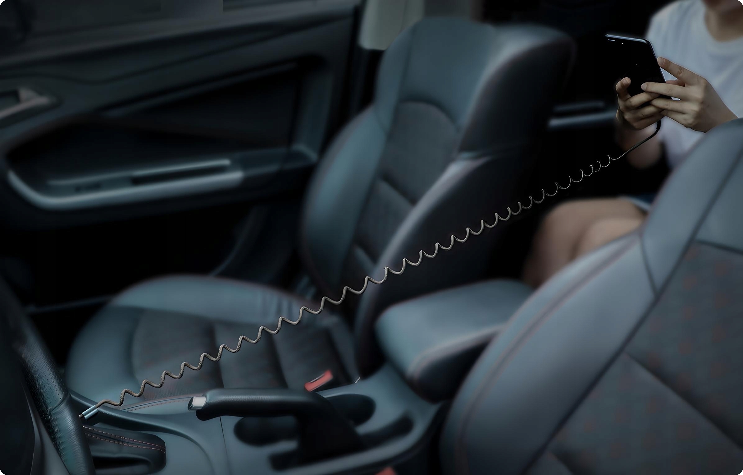 BASEUS MOCNY KABEL SPIRALNY SPRĘŻYNKA USB DO LIGHTNING IPHONE PRZEWÓD 2A 1M Kolor czarny