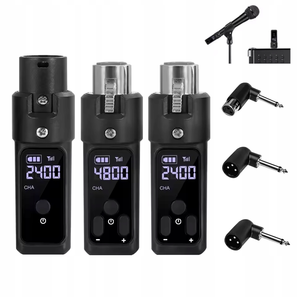 Sada Bezdrátového Systému Xlr 2 až 1 Mikrofonní Systém Přenos Uhf