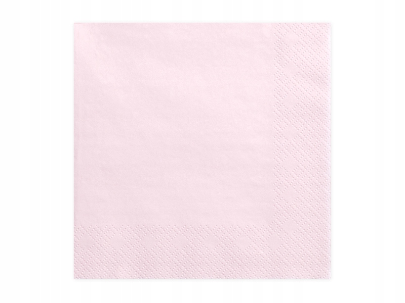 

Serwetki trójwarstwowe, jasno różowe 33x33cm Party