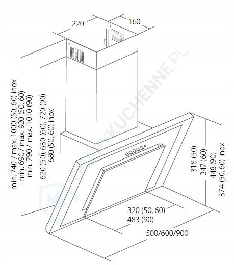 Okap Akpo NERO 60 czarny PROMOCJA EAN (GTIN) 5903148236841
