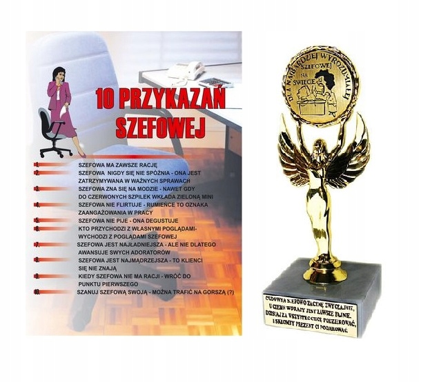 

Statuetka Dla Szefowej Dyplom Szefowa