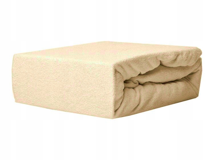 

Prześcieradło Frotte 180x200 z gumką kremowe