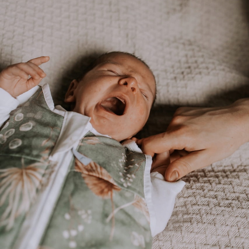 Śpiworek NewBorn Eukaliptus - Sleepee Długość 55 cm