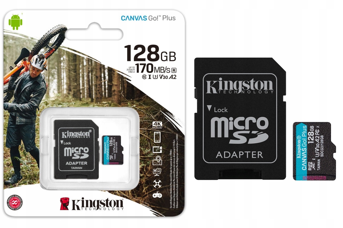 

Karta Kingston Go! Plus 128GB micro Sd 170/90 MB/s