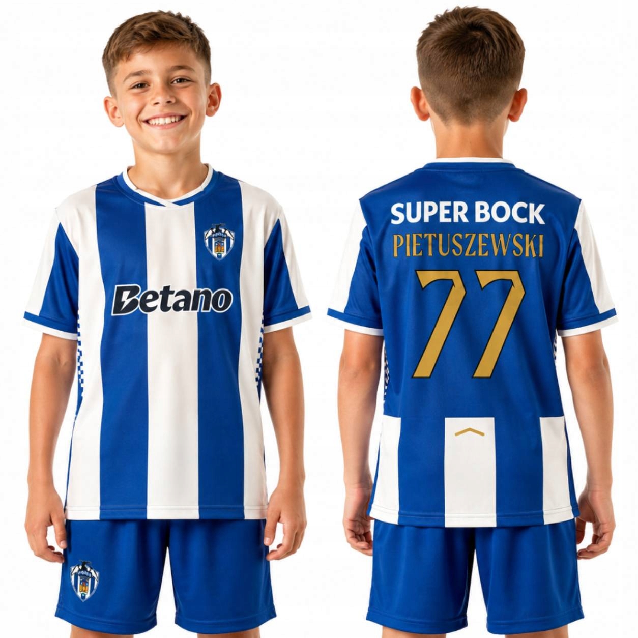 Pietuszewski 77 Porto – Strój Piłkarski Junior – Komplet Na 134 CM