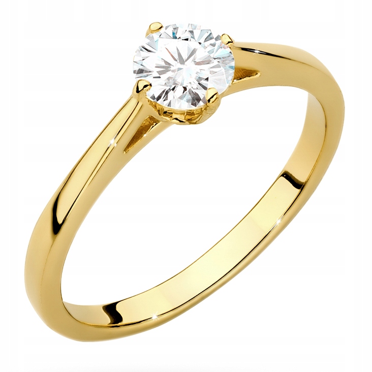 Zlatý Prstýnek pr. 585 s Briliantem 0,50 ct 14k