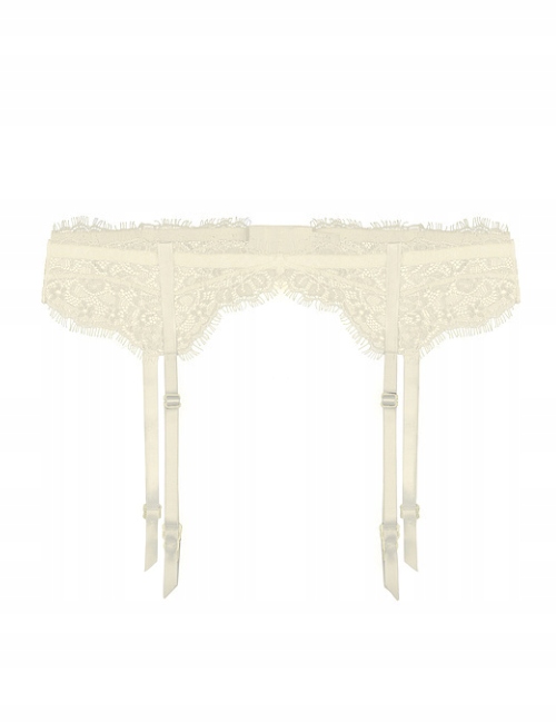 Fuchsia - pas do pończoch - ecru XL