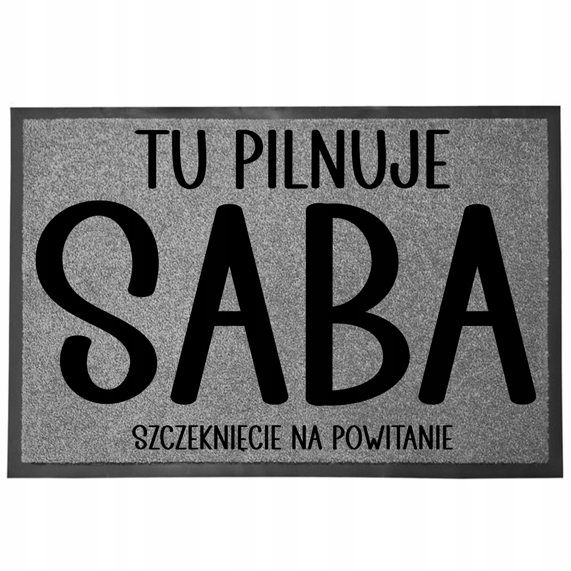 Wycieraczka Wejściowa Szara 60X40 Dla Psiarza Szczeka Na Powitanie