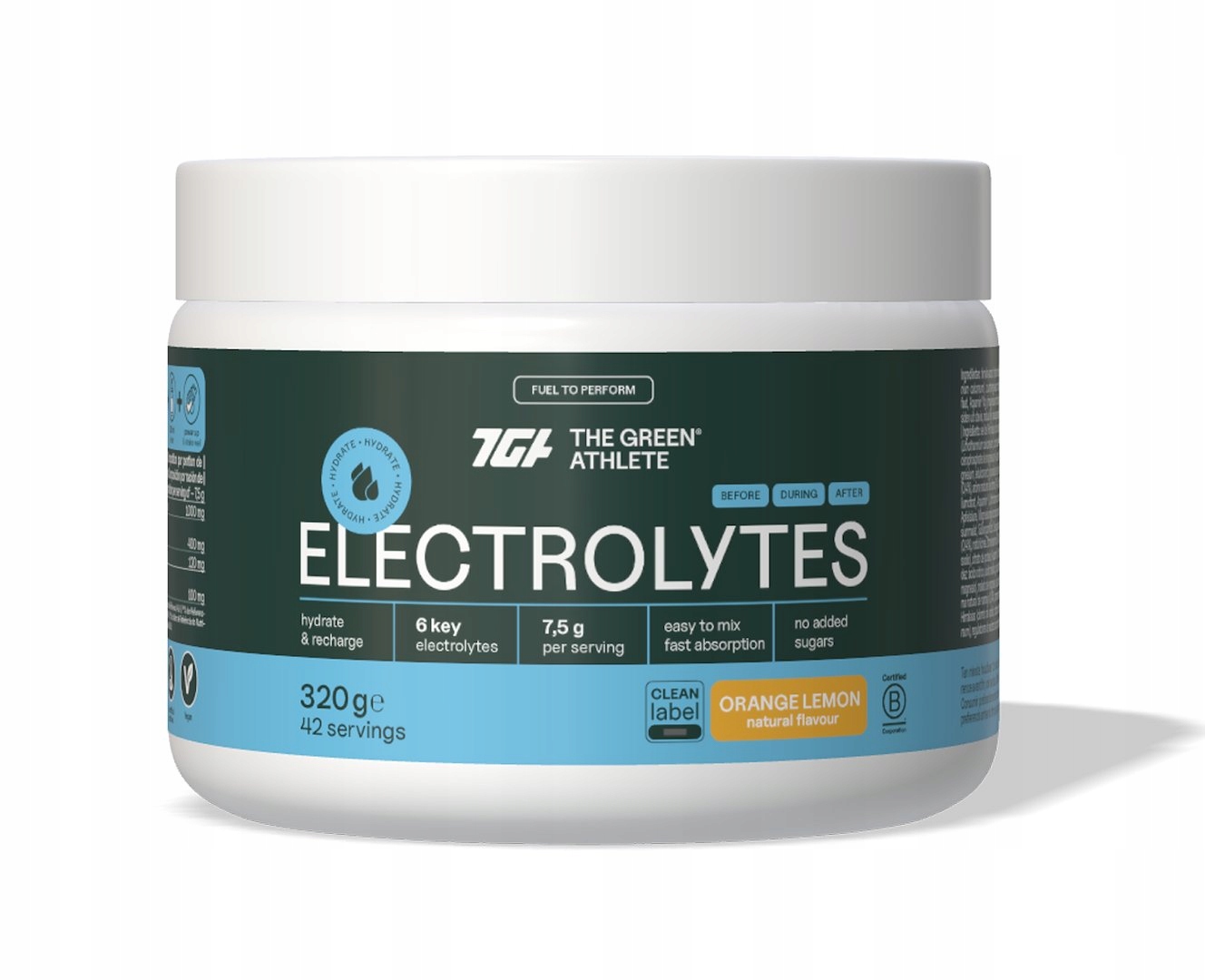 Elektrolity O Smaku Pomarańczy I Cytryny Bezgl. 320 g The Green Athlete