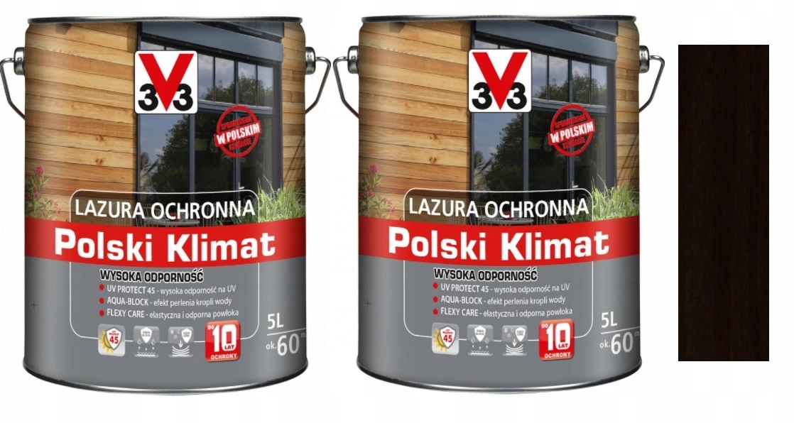 Lazura V33 Pl Klimat 10 Lat Zestaw Palisander 10L