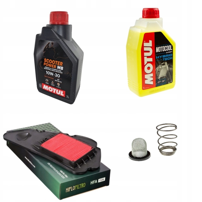 Zestaw serwisowy na sezon filtry płyn olej Motul Honda NSS125 Forza 15-19