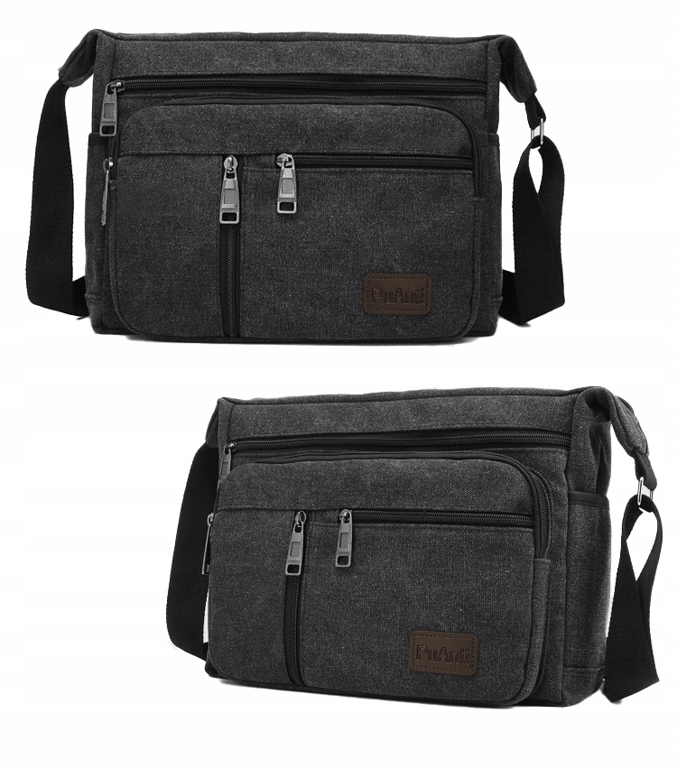 TORBA MĘSKA POJEMNA Do Pracy Na Ramię Mocna LISTONOSZKA GRAFITOWA MODNA Model torba miejska na śniadanie do pracy listonoszka