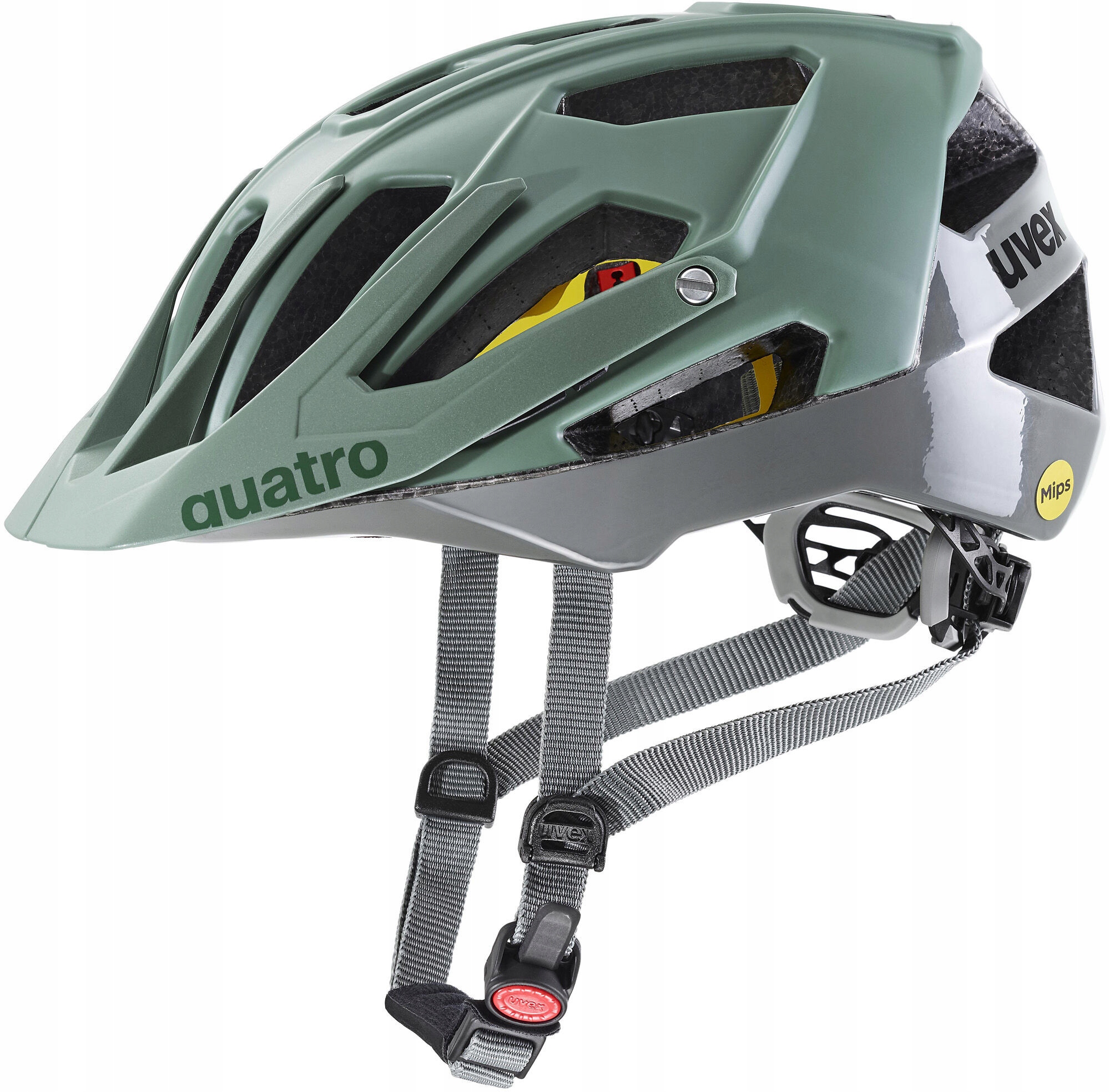 Cyklistická přilba Uvex Quatro CC Mips moss green-rhino 56-61 cm Enduro