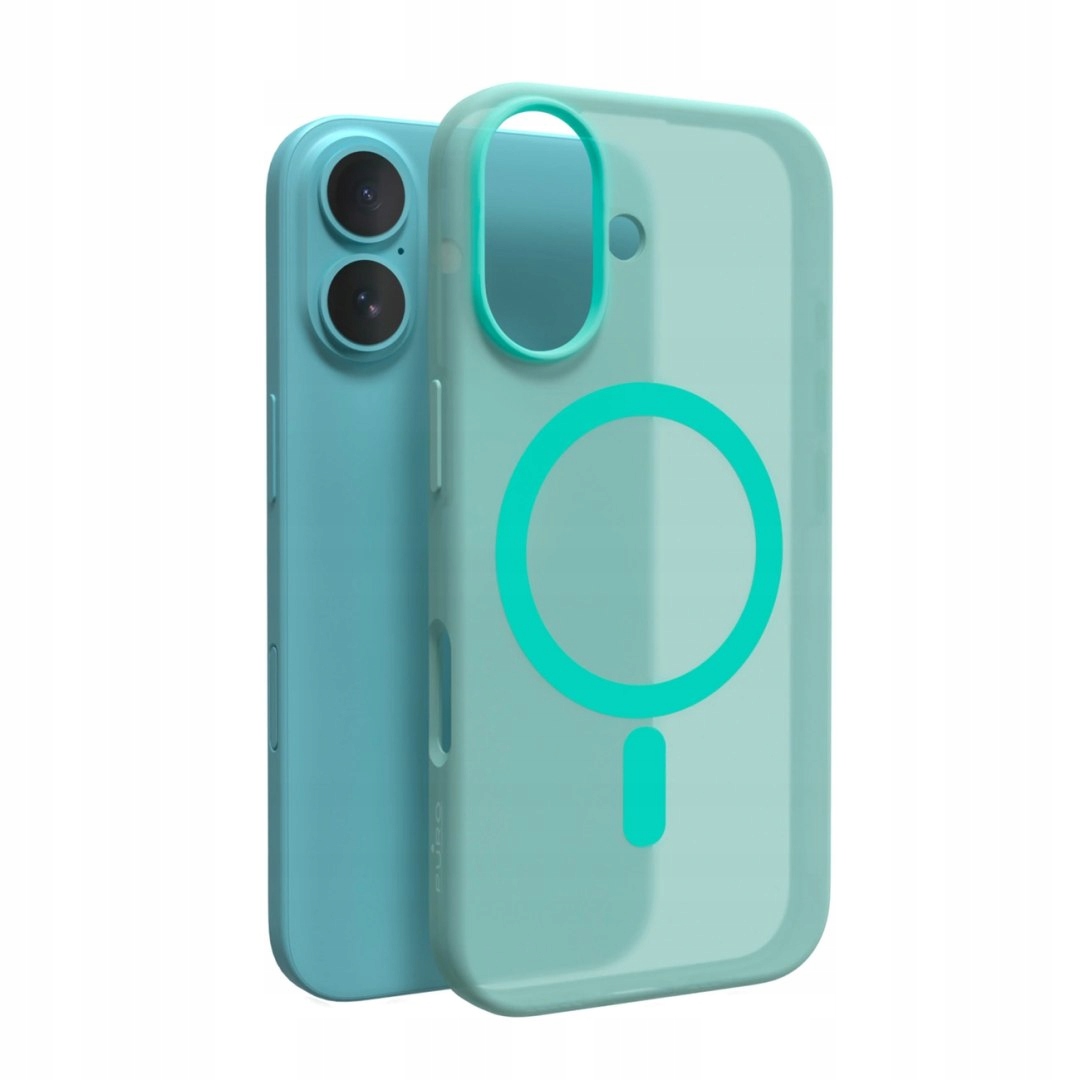 Etui silikonowe Puro Daylight MagSafe do iPhone 16 zielone