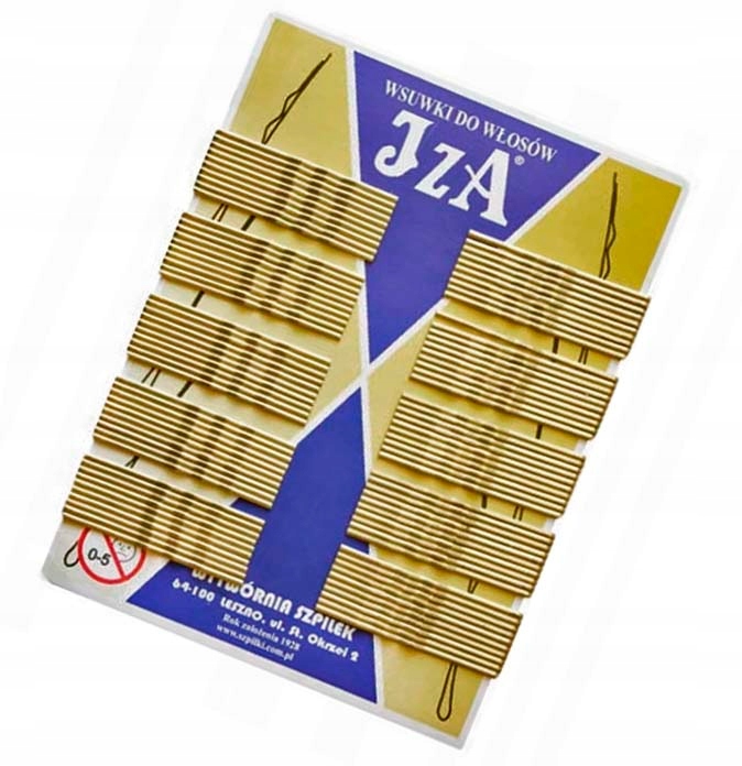 

Wsuwki Do Włosów Koka Złote Iza 6 cm 100szt mocne