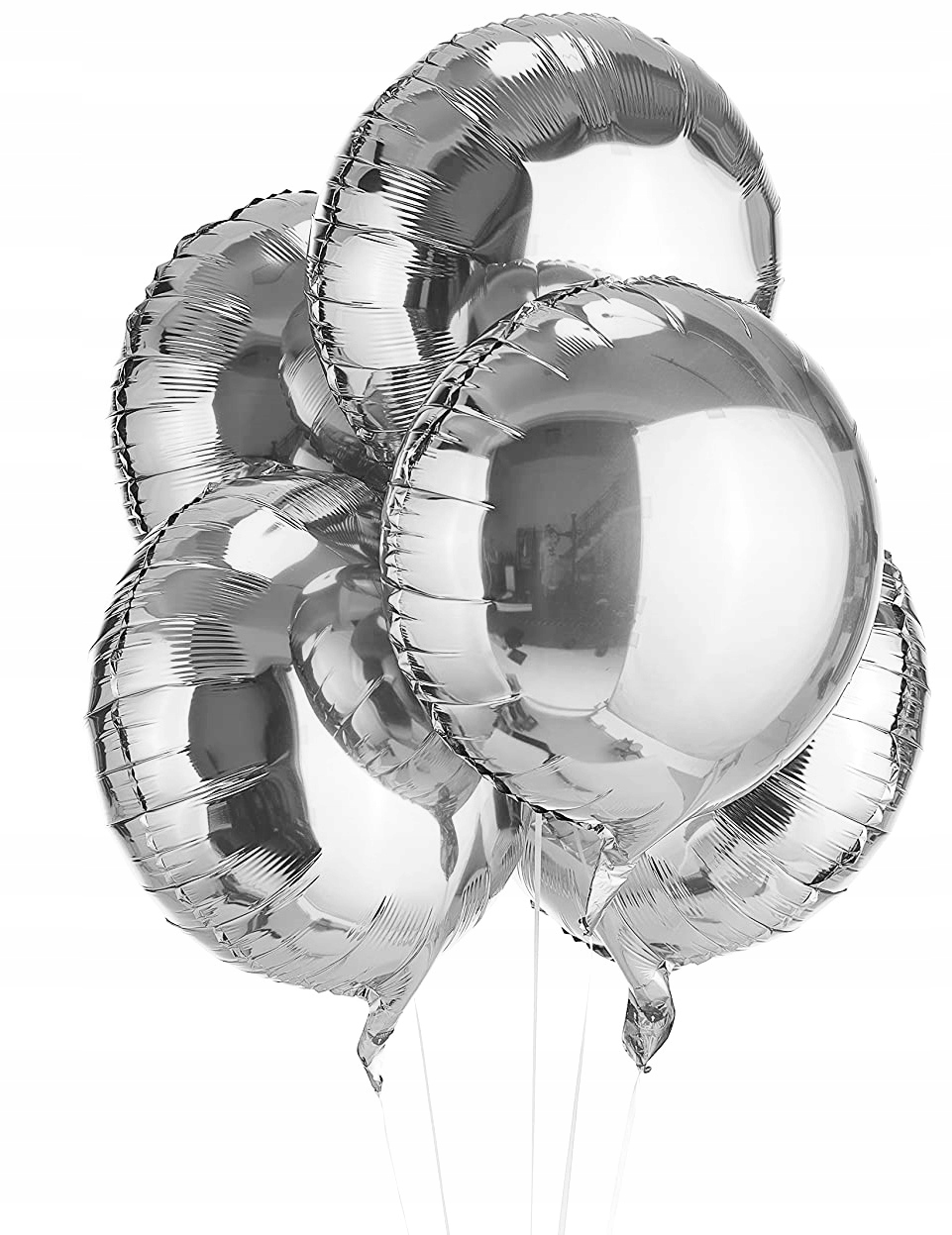 

Okrągłe balony dodatek do girland Srebrne urodziny