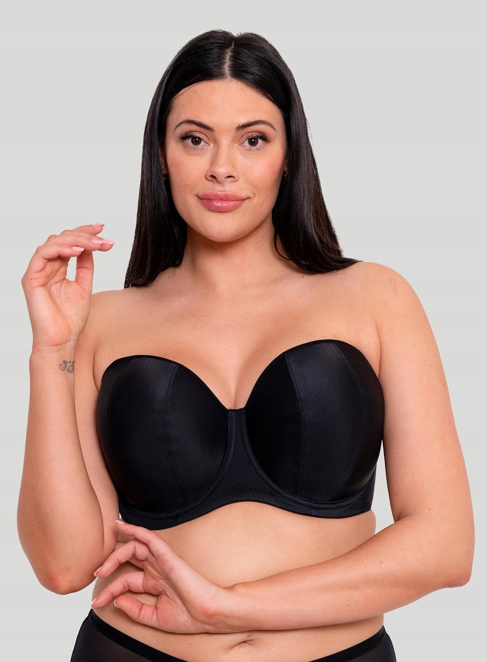 Curvy Kate Černá Hladká Podprsenka Balkonetka Plus Size 65K 6FA