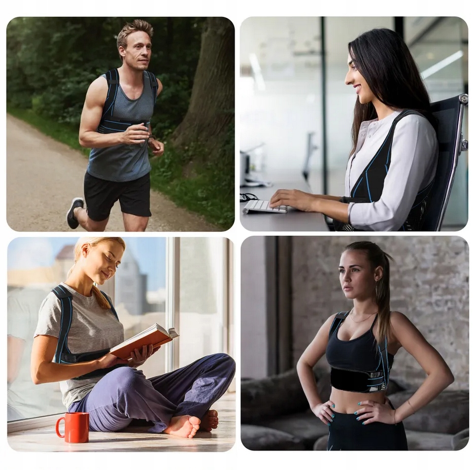 KOREKTOR WAD POSTAWY rozm. L przewiewny prostotrzymacz pajączek na plecy Obwód klatki piersiowej 70-100 cm