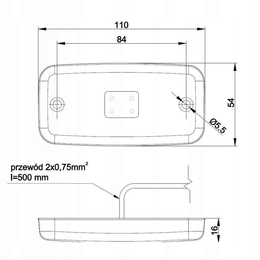 Lampka obrysowa LED obrysówka boczna VOLVO SCANIA Stan opakowania oryginalne