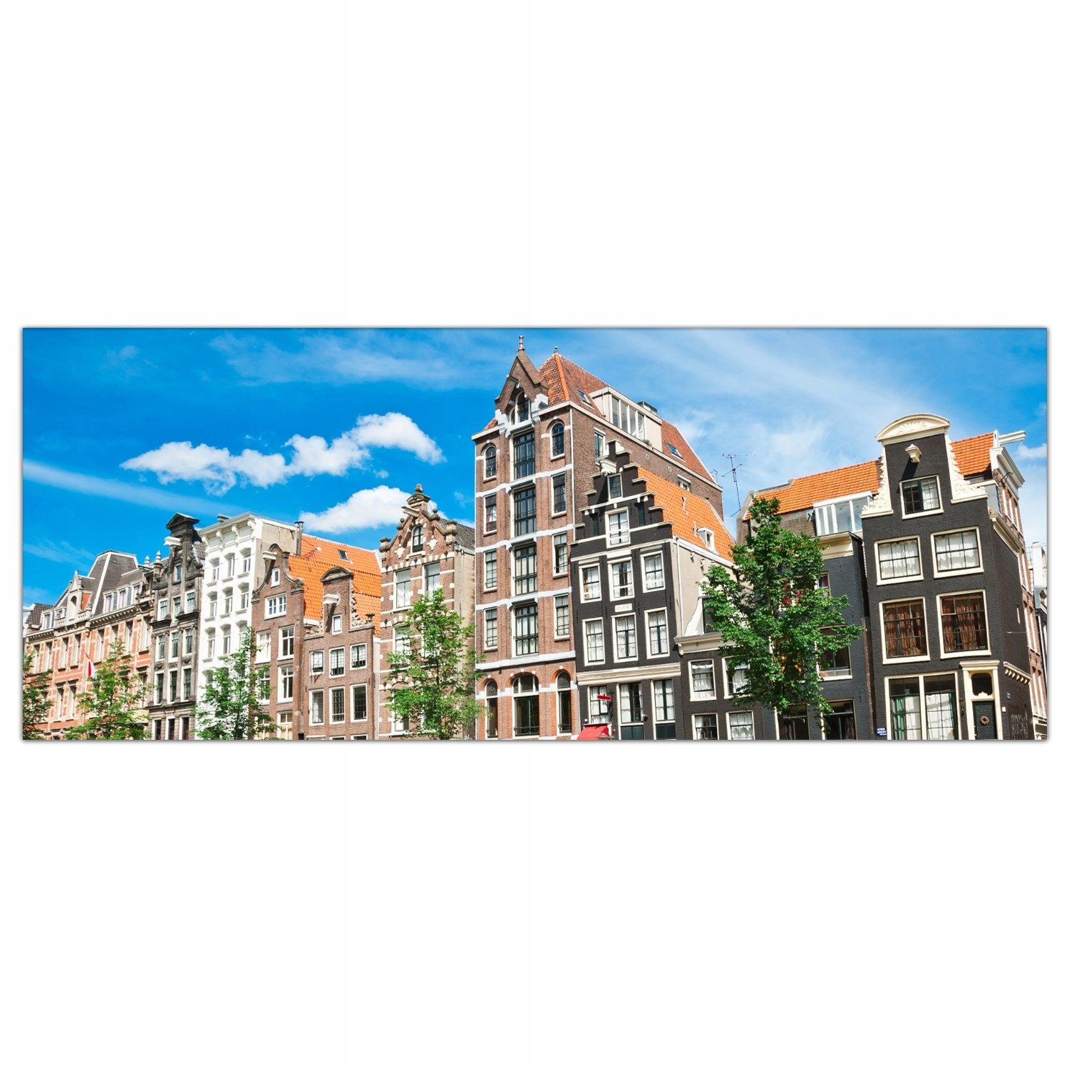 

Obraz na szkle Foto Amsterdam Kanał Domy 125x50