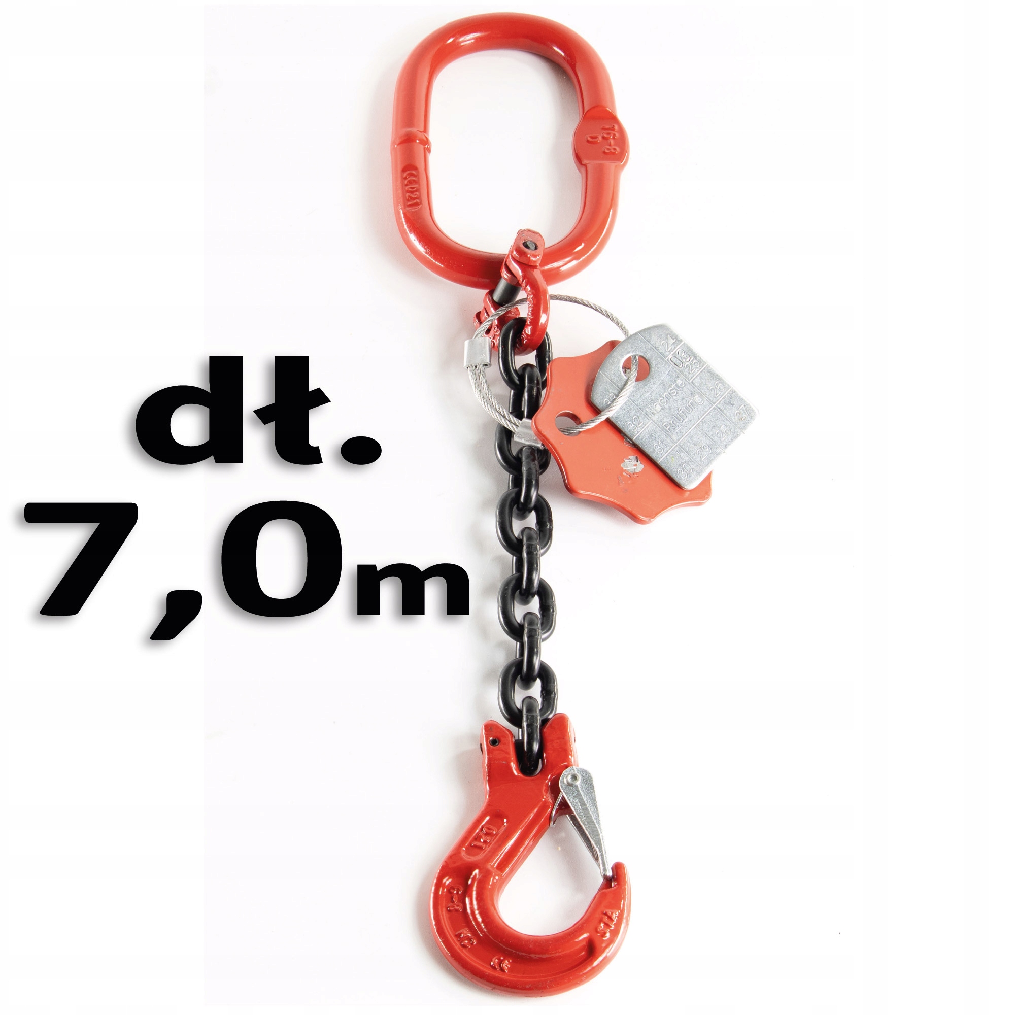Řetězový závěs 1-šlachový 10 mm 7 m; třída 8; 3,15 t
