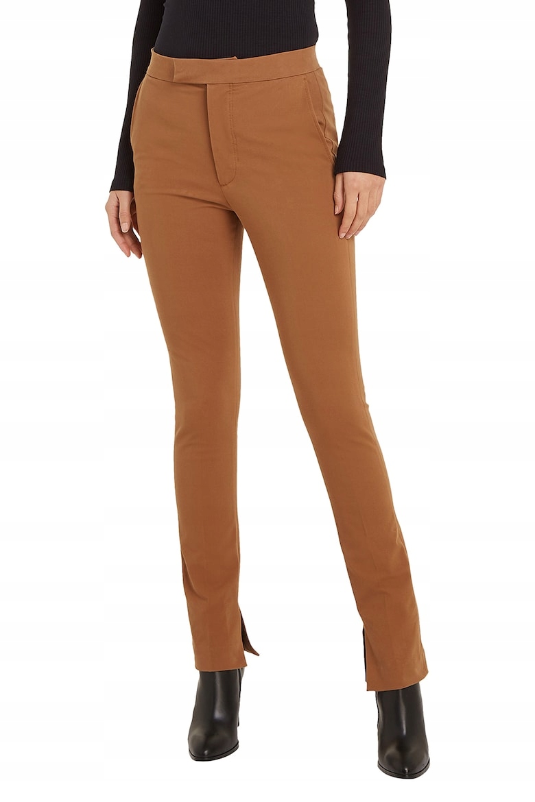 Tommy Hilfiger Elegantní Jednoduché Kalhoty V Hnědé Barvě 32 7AA
