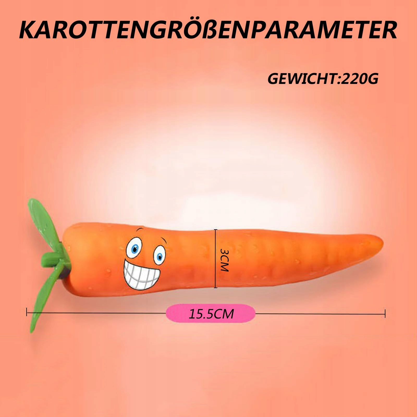CARROT DILDO Wibrator G Punkt 15CM 10 Trybów Wibracji Dla Kobiet — miniatura 3