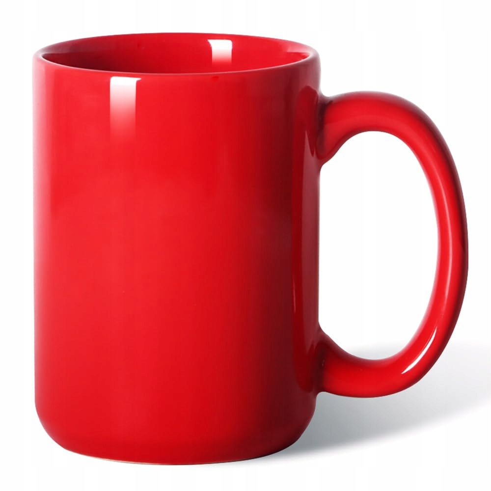Smilatte Velký červený porcelánový Šálek na kávu a čaj 450 ml