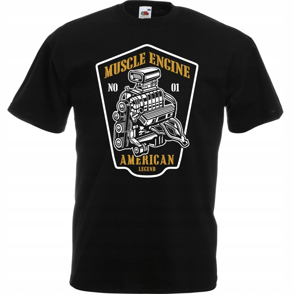 

Koszulka samochód silnik muscle engine XXL czarna
