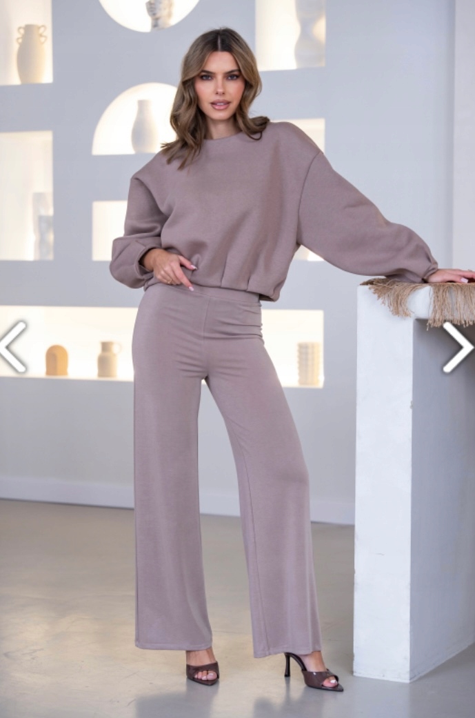 Oversize Mikina Hnědá Fango Model 1026 Velikost L