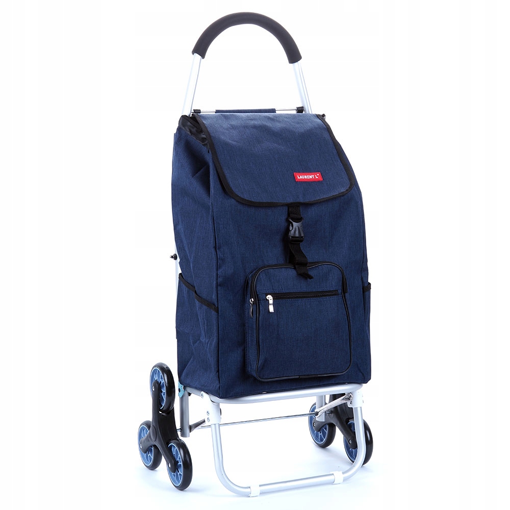 Nákupní vozík na kolečkách na schody šestikolový 40 l