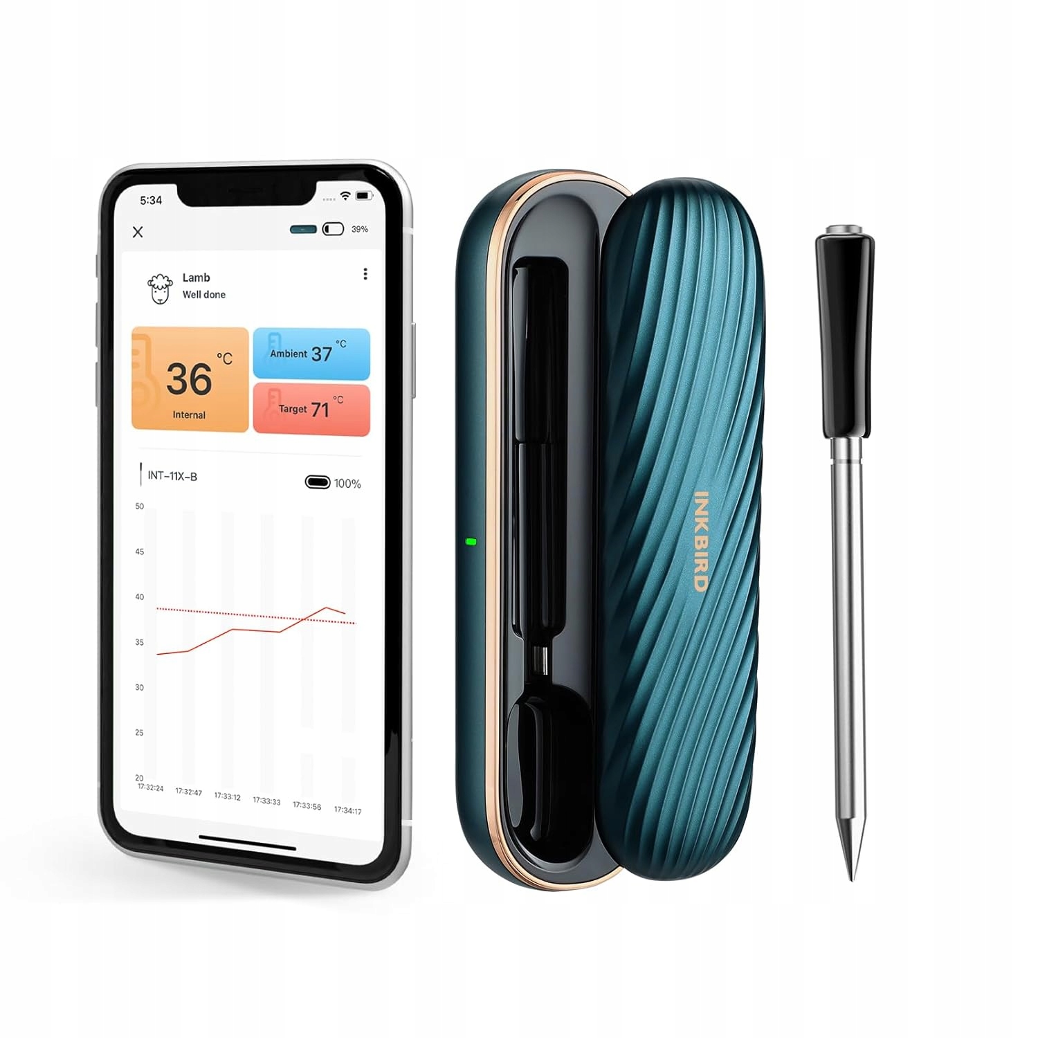 Termometer s kuchynskou sondou Inkbird INT-11X-B Bluetooth