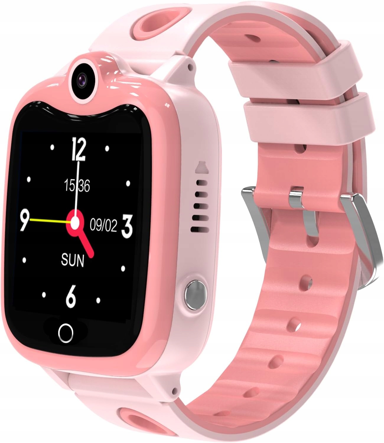 Smartwatch dziecięcy Gps 4G Elejafe Różowy Sos Kamera IP68 Gry