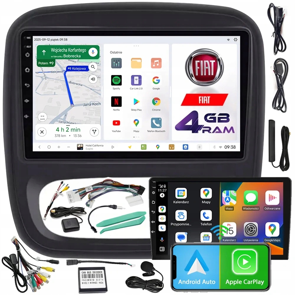 Autorádio Ncs D9 Fiat Talento 2016-2020 Android 4GB Lte