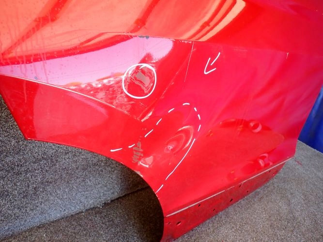 VW TIGUAN II 15- door right rear. rear part