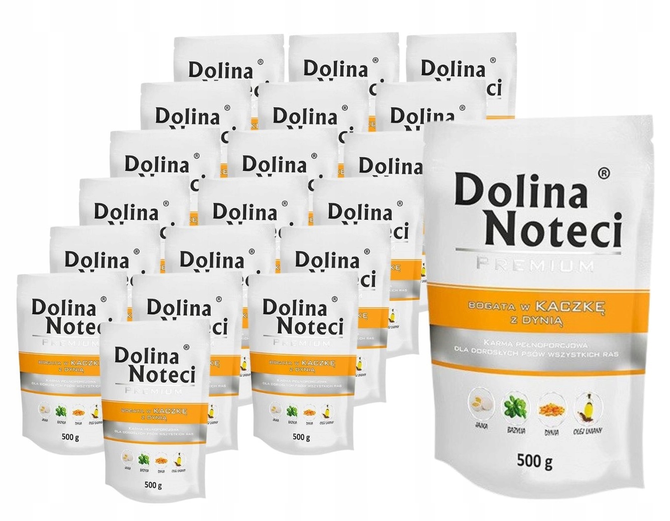 Dolina Noteci Premium vlhké krmivo pro psy bohaté na kachnu s dýní 20x500 g