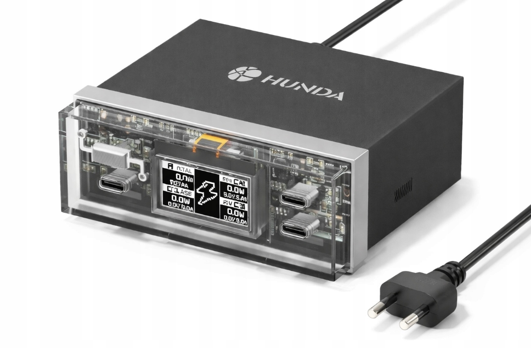 Ładowarka Usb C 210W, 4 portami, ładowarka Pd, ładowarka Pps 100W Hunda