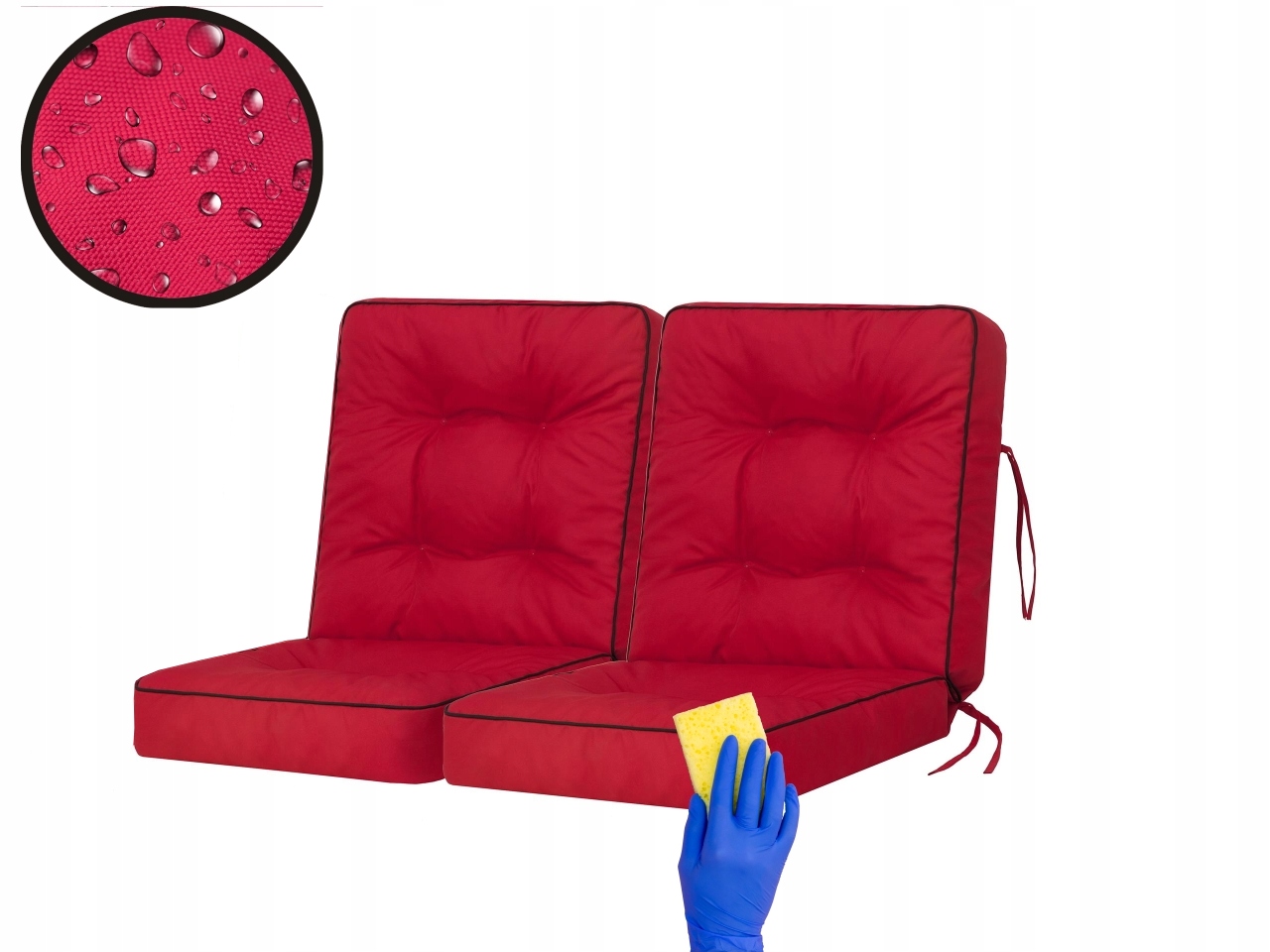 Polštář na zahradní houpačku, Poduška na lavičku, Voděodolná, 120 cm