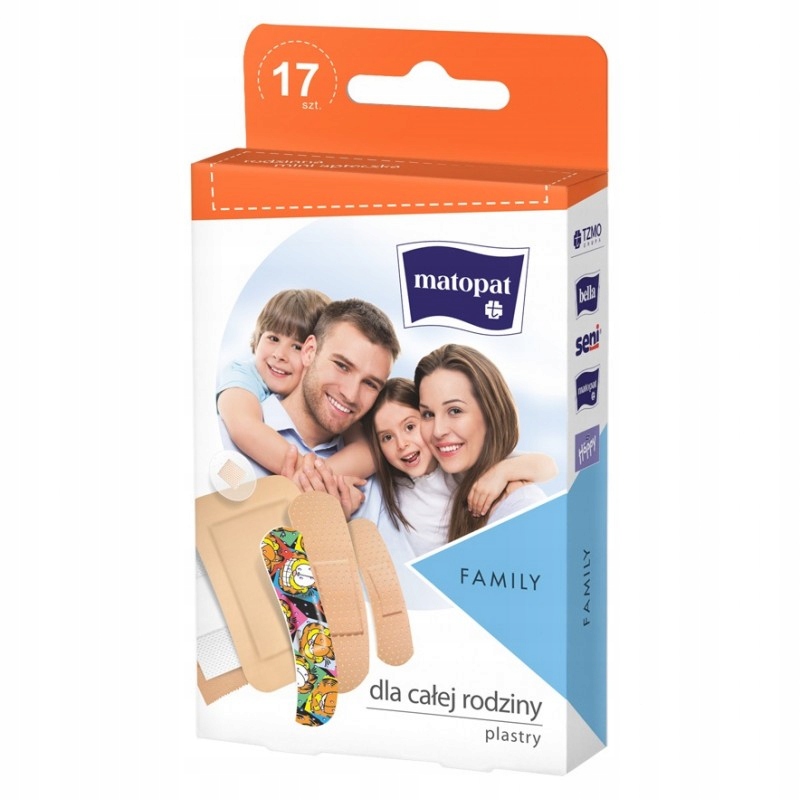 

Zestaw plastrów z opatrunkiem Family 17 sztuk