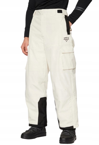 Guess Lyžařské Kalhoty Béžové Na Zip S Kapsami 1GNG