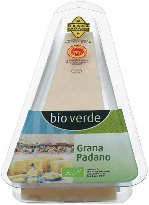 Levně Tvrdý Sýr Grana Padano Bio 125 g Bio Verde