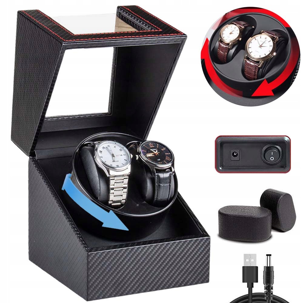Automatická Krabička Na Hodinky Jako Dárek Luxusní Vitrína Na 2 Hodinky