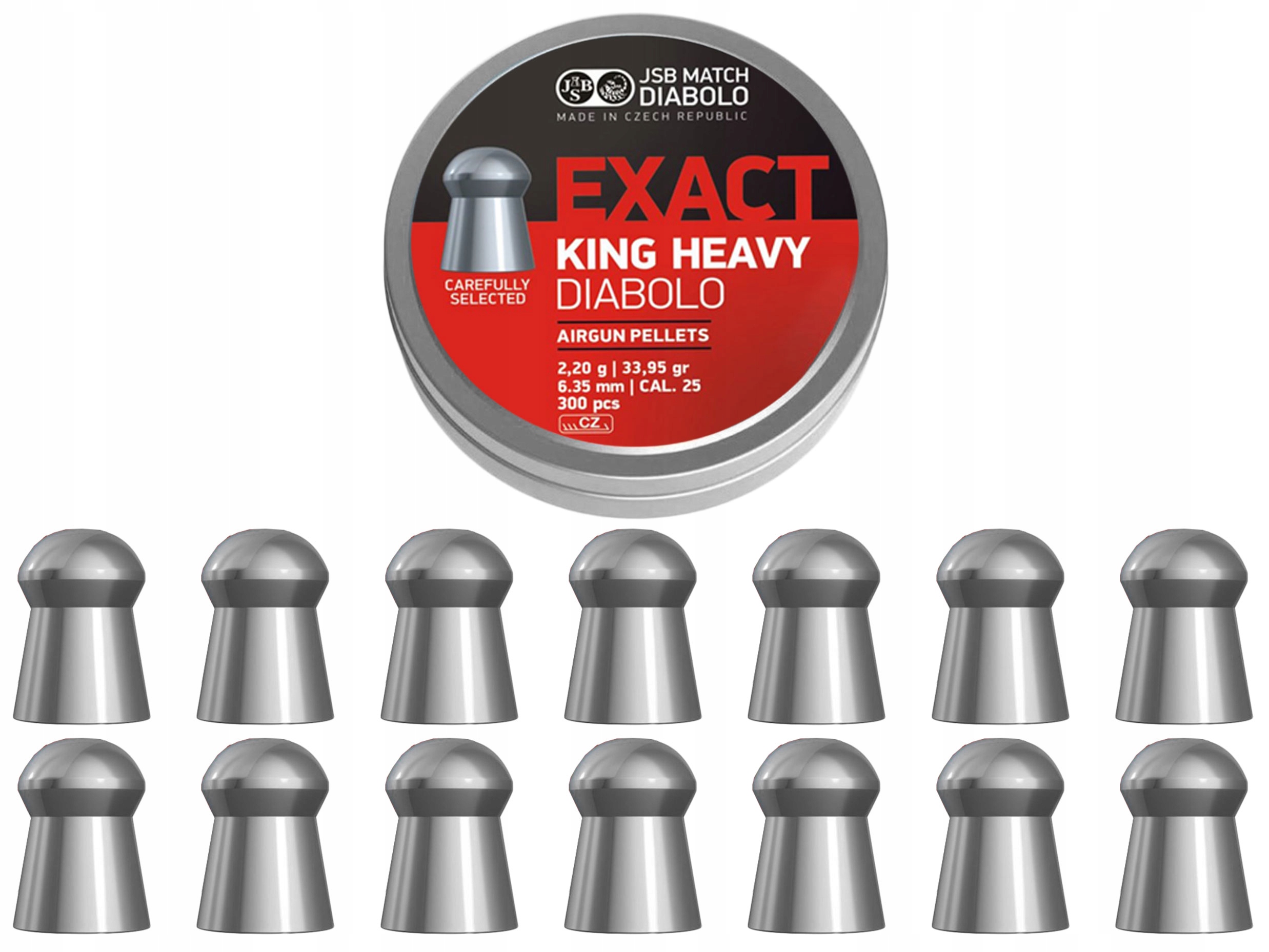 Śrut diabolo Jsb Exact King Heavy 6,35mm 300szt