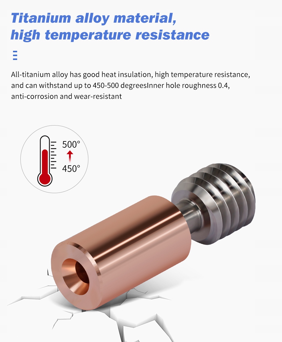 Rurka głowicy - Heatbreak CR10, Ender 3 - bimetal - 19 mm Producent Inna