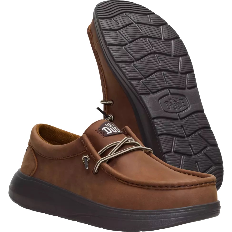 HeyDude Wally Comf Full Grain 45412-2LU hnědé polobotky mokasíny M15 48