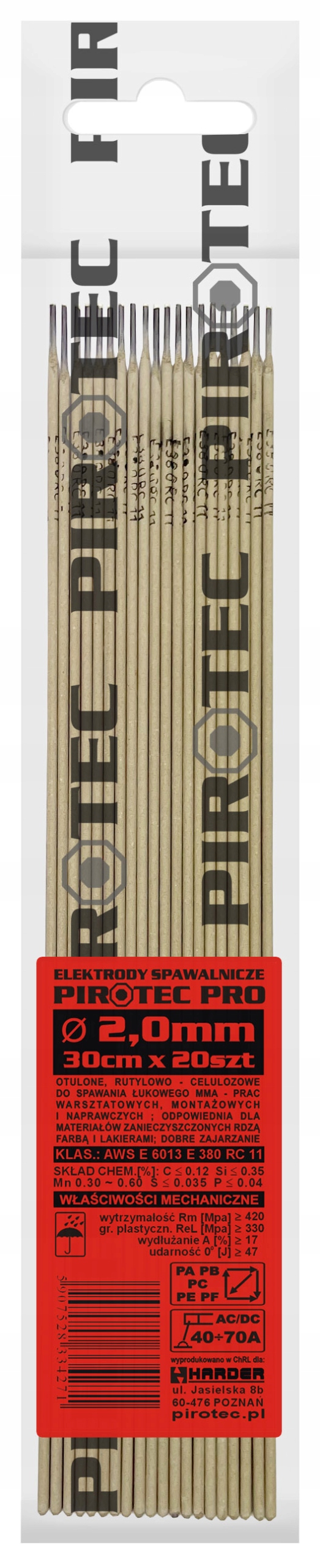 

Elektrody spawalnicze Pirotec Pro 2,0 mm 20 szt