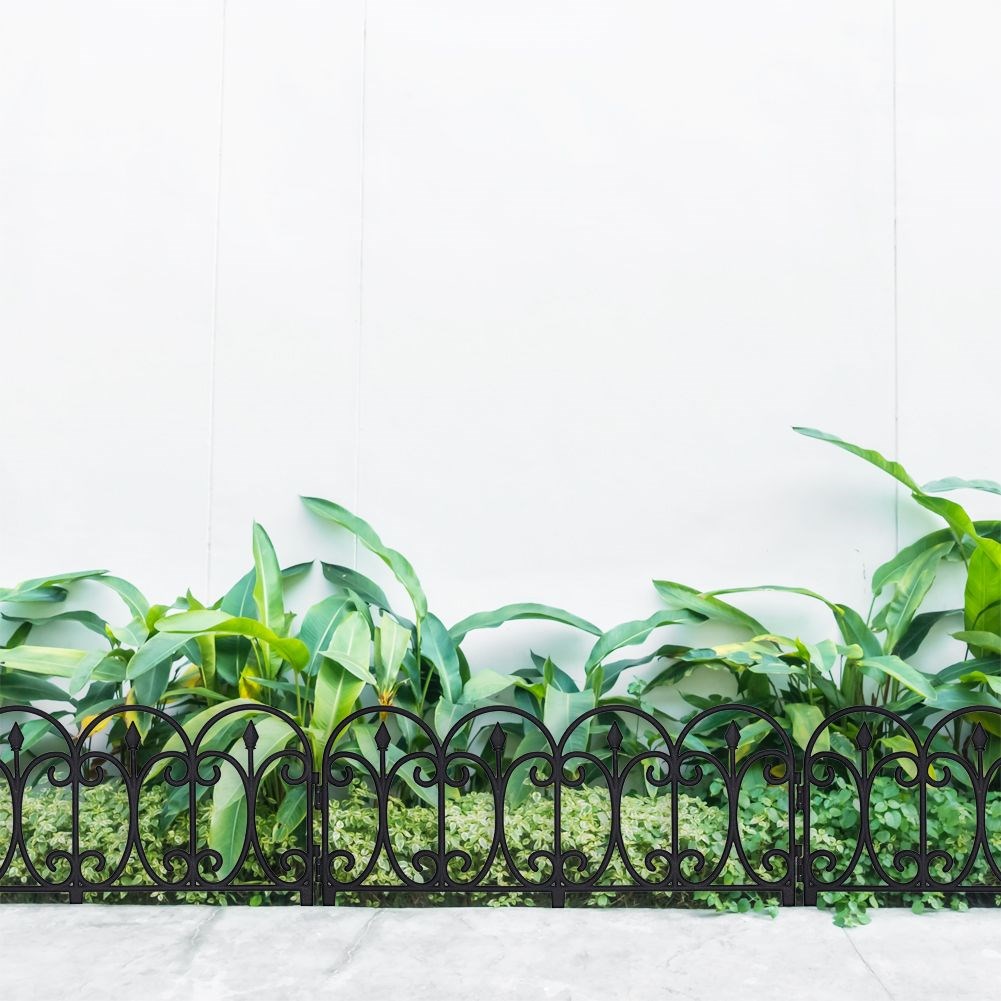 4x Płotek OGRODOWY plastikowy czarny border palisada obrzeże trawnik 240cm Materiał tworzywo sztuczne