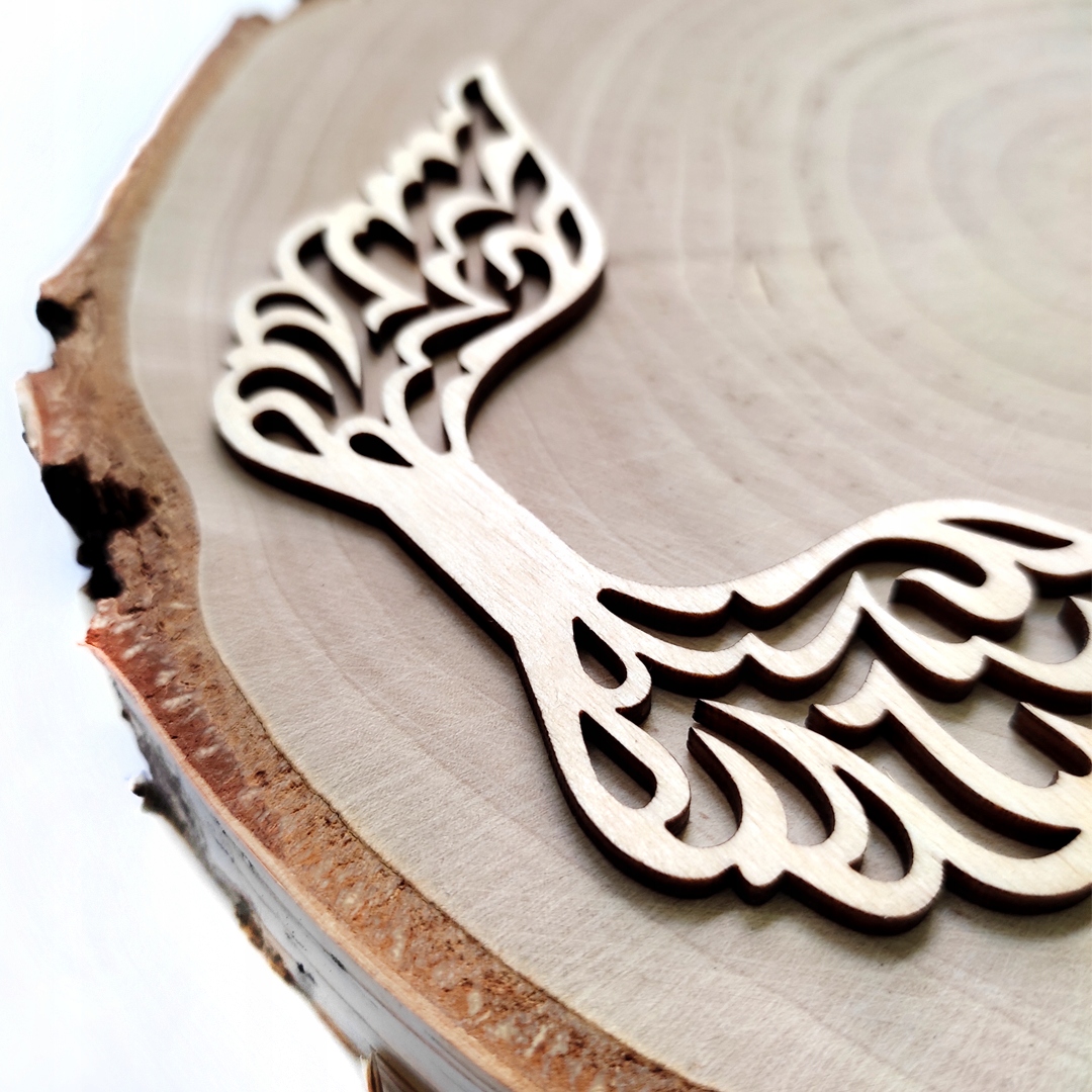 Skrzydła ze sklejki ANIOŁ MAKRAMA Materiał drewno