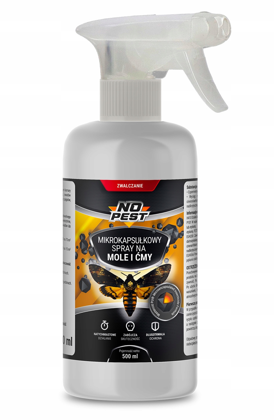 ZESTAW PREPARAT SPRAY OPRYSK + PUŁAPKA LEPOWA LEP NA MOLE (5 SZT) NO PEST Producent No-Pest